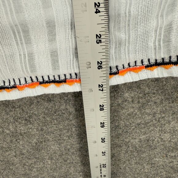 Crown & Ivy Blouse Women 1X Plus White Geometric Embroidered Sleeveless Cotton - Picture 8 of 9